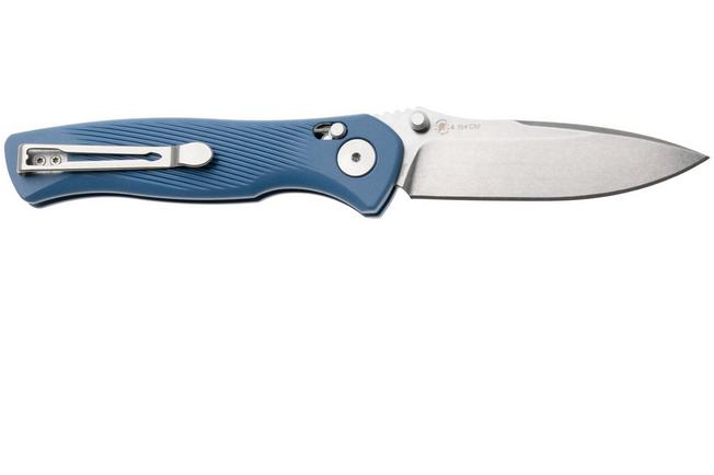 Afbeelding voor Spartan Blades Eleos SFBL15SWBL, Stonewashed 154CM, Blue GFN zakmes, Curtis Iovito design