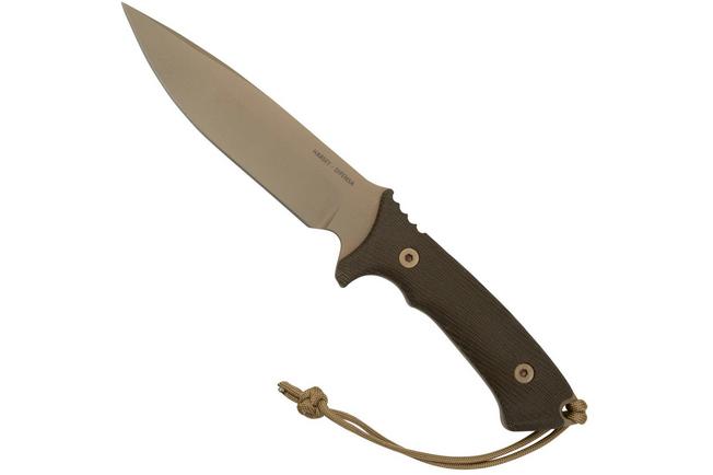 Obraz dla Nóż survivalowy Spartan Harsey Difensa SB19DEGRNLTN Flat Dark Earth, Green Micarta, Molle-Coyote sheath