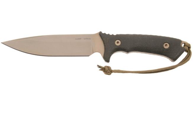 Obraz dla Nóż survivalowy Spartan Harsey Difensa SB19DEGRNLTN Flat Dark Earth, Green Micarta, Molle-Coyote sheath