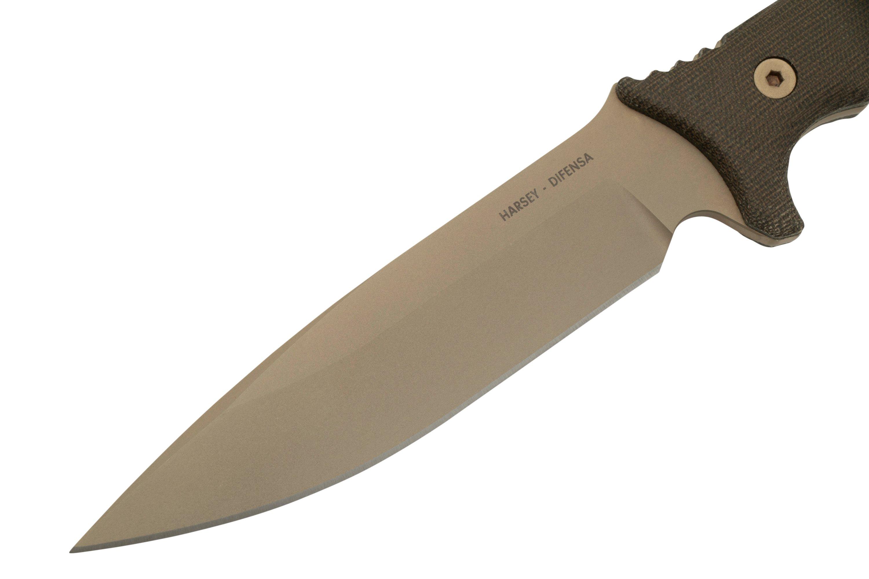 Spartan Harsey Difensa SB19DEGRNLTN Flat Dark Earth, Green Micarta ...
