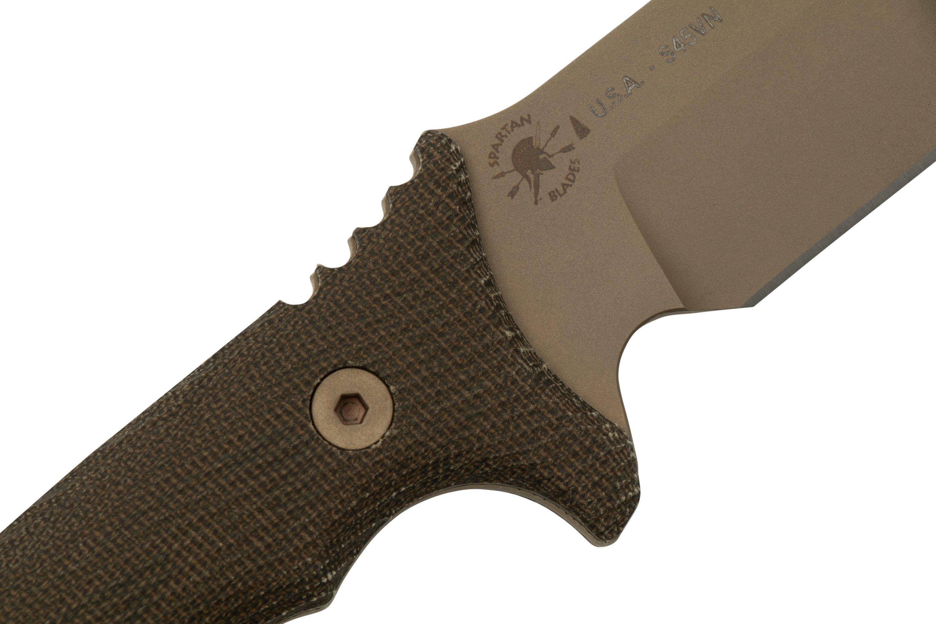 Spartan Harsey Difensa SB19DEGRNLTN Flat Dark Earth, Green Micarta ...