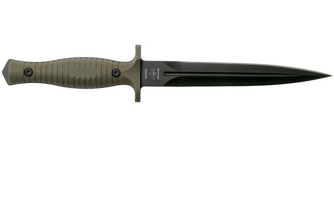 Spartan Blades George V14 Dagger Black Blade, Green Handle, pugnale