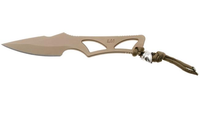 Afbeelding voor Spartan Blades Enyo Flat Dark Earth nekmes, SB2DE