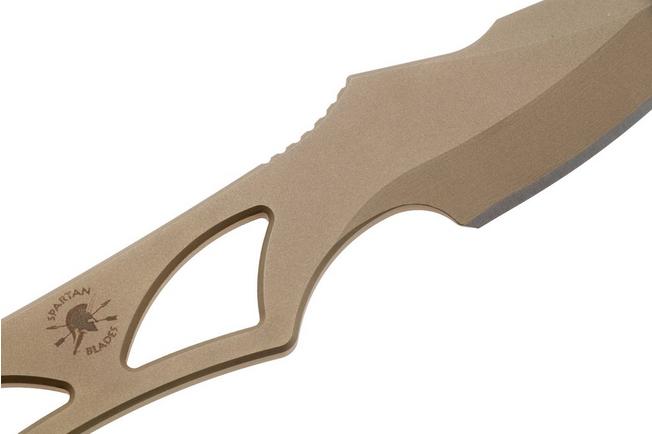 Afbeelding voor Spartan Blades Enyo Flat Dark Earth nekmes, SB2DE