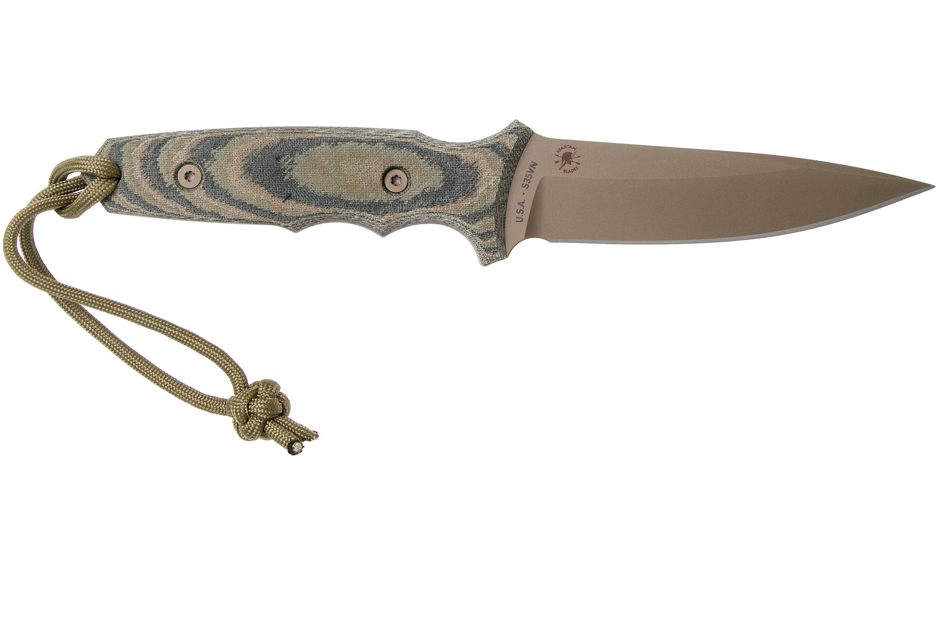 Spartan Blades HARSEY TT, FDE/CAMO w/Kydex TAN | Advantageously ...