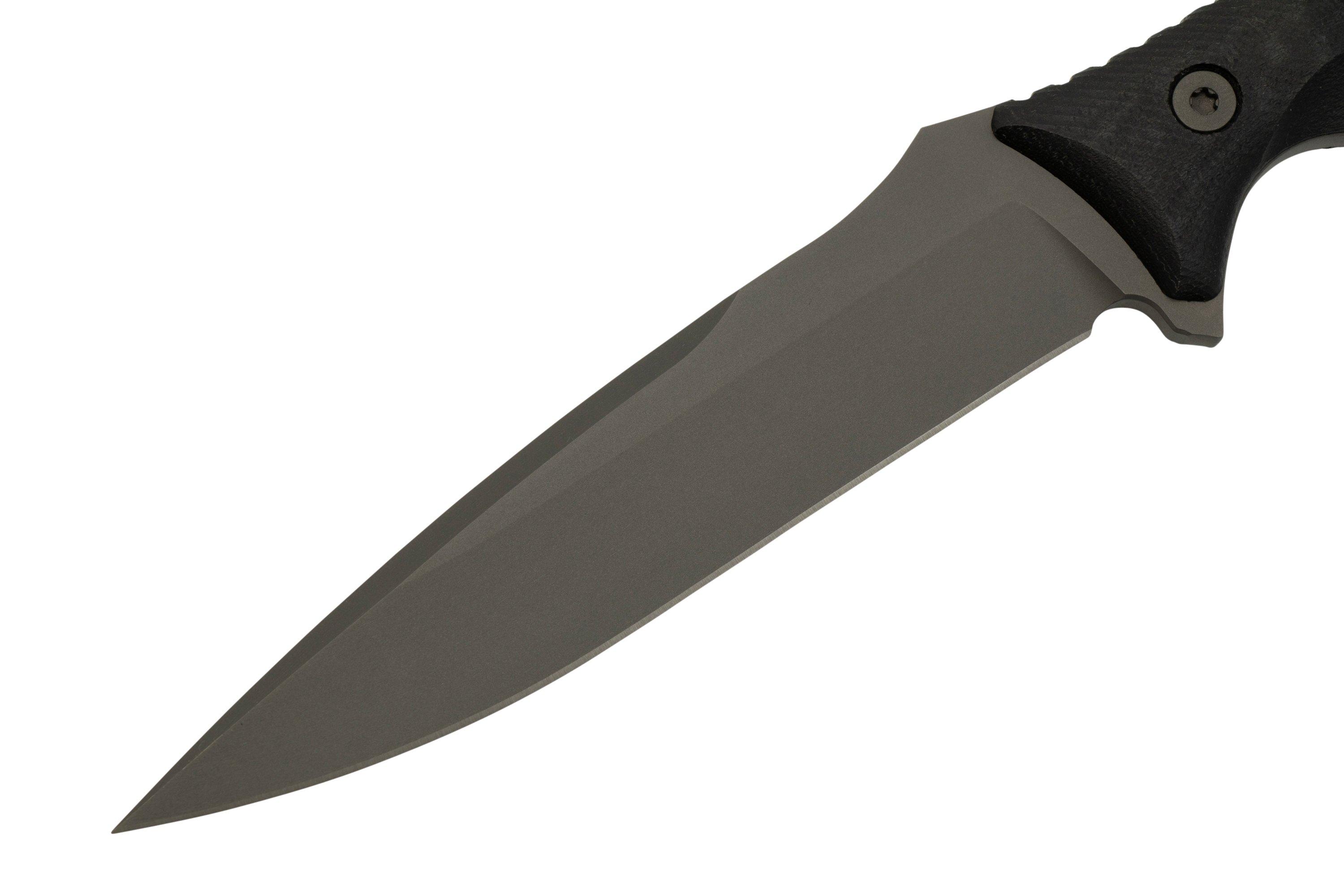 Spartan Blades Moros SB53BKBKNLBK Black, Black Micarta, MolleBlack Sheath, survival knife