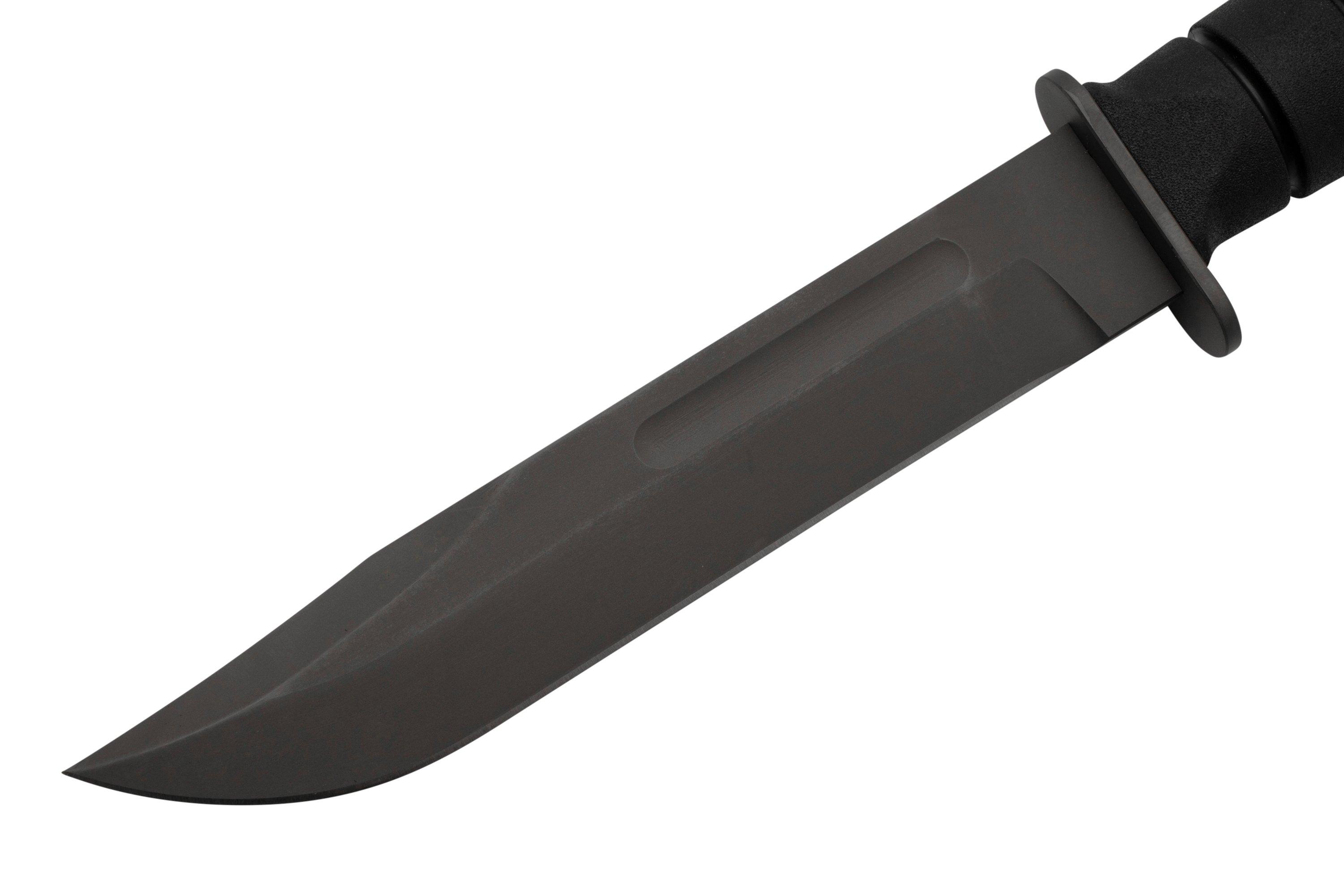 Spartan KABAR SB54 CPM MagnaCut, Black, Black Leather Sheath, fixed