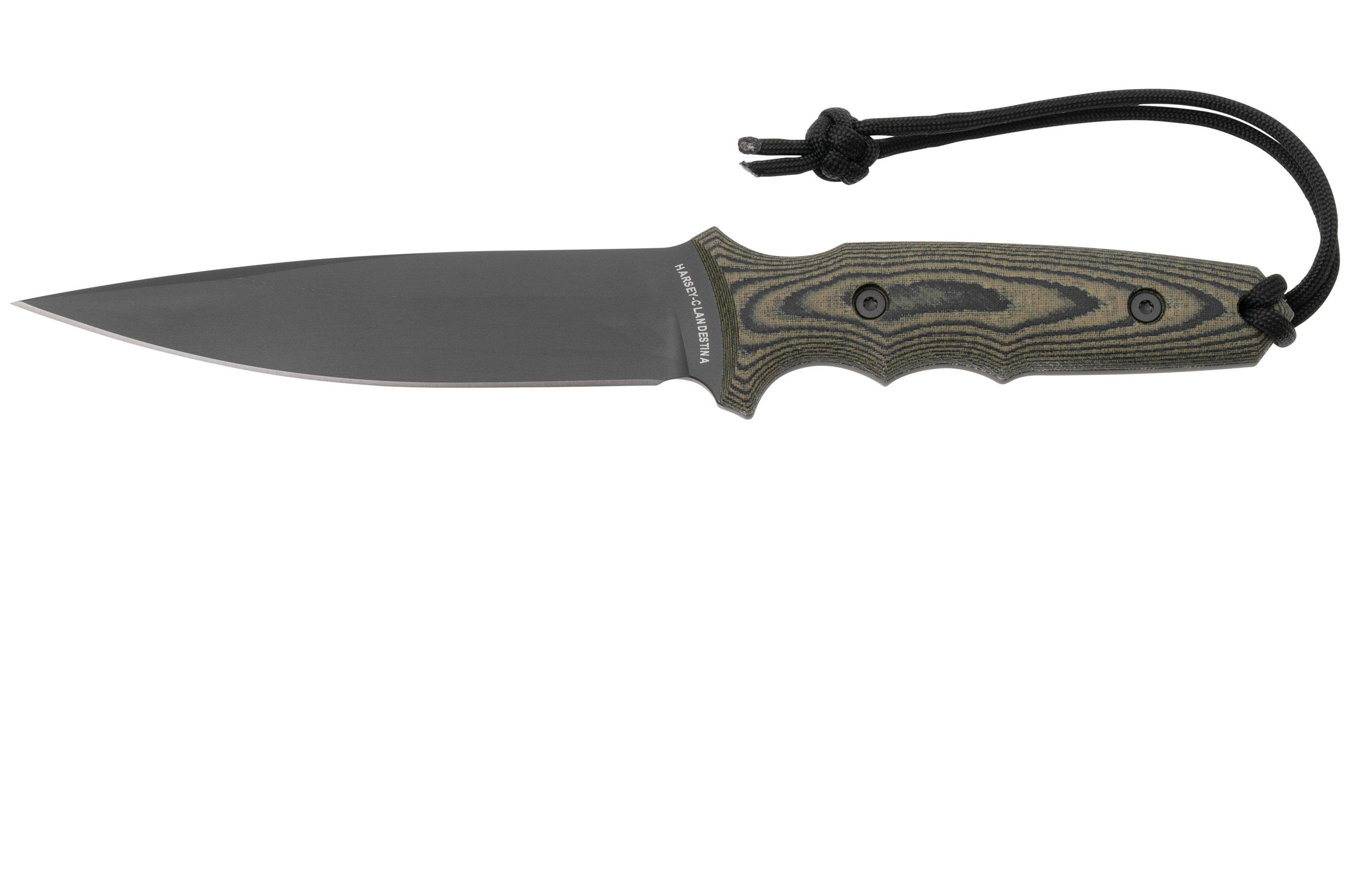 Spartan Blades Harsey Clandestina SB57BKCMKYBK Black, Camo Micarta ...