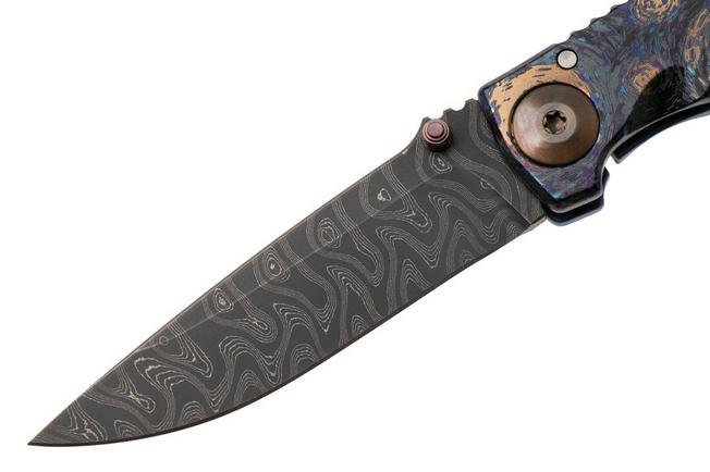 Afbeelding voor Spartan Blades Harsey Folder 3.25 Starry Knife Special Edition USSF10C-STRNGT-DAM Chad Nichols Damascus, Titanium, Knivesandtools Exclusive zakmes