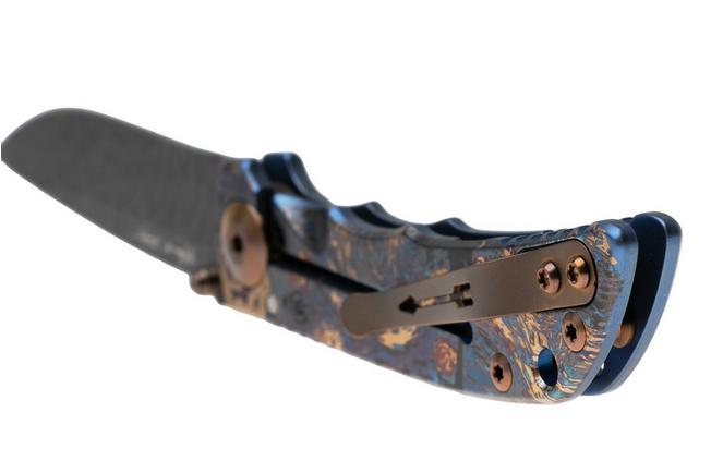 Afbeelding voor Spartan Blades Harsey Folder 3.25 Starry Knife Special Edition USSF10C-STRNGT-DAM Chad Nichols Damascus, Titanium, Knivesandtools Exclusive zakmes