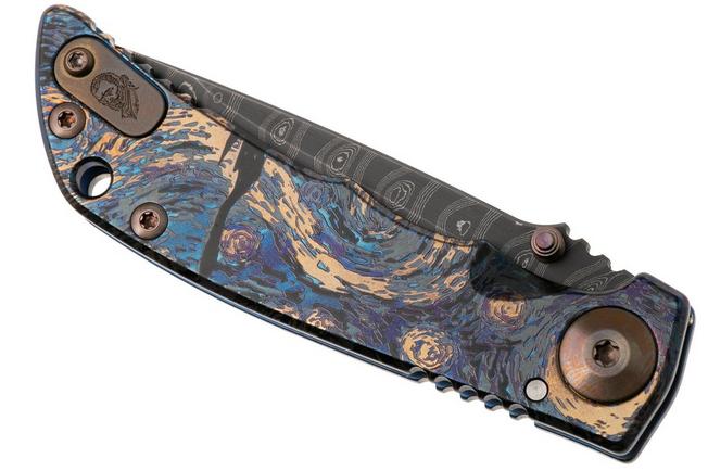 Afbeelding voor Spartan Blades Harsey Folder 3.25 Starry Knife Special Edition USSF10C-STRNGT-DAM Chad Nichols Damascus, Titanium, Knivesandtools Exclusive zakmes