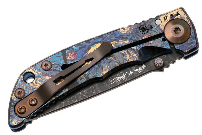 Afbeelding voor Spartan Blades Harsey Folder 3.25 Starry Knife Special Edition USSF10C-STRNGT-DAM Chad Nichols Damascus, Titanium, Knivesandtools Exclusive zakmes