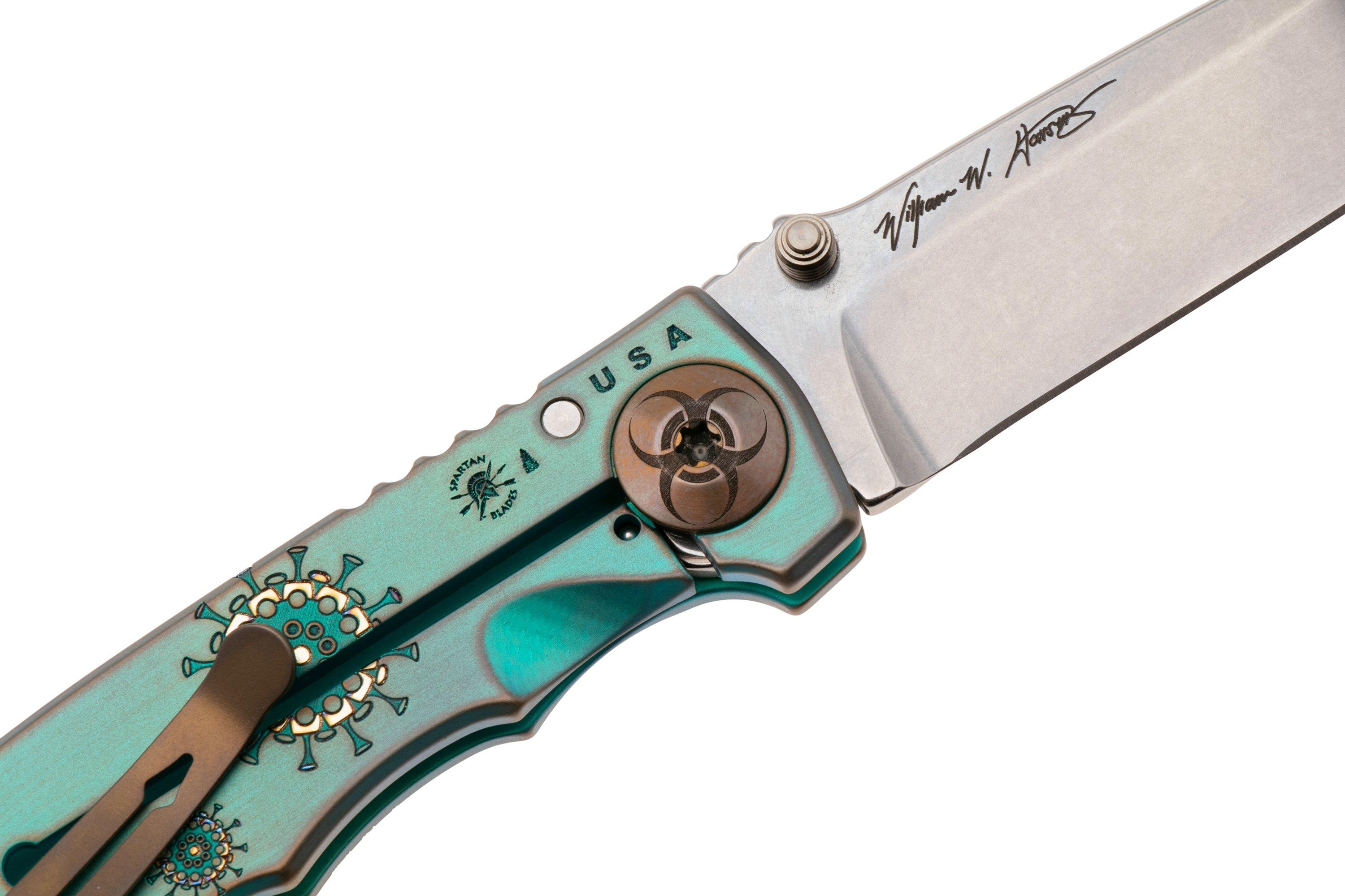 Spartan Harsey Folder 3.25 SF10SWBL-PL-DOC-GR, Stonewashed CPM