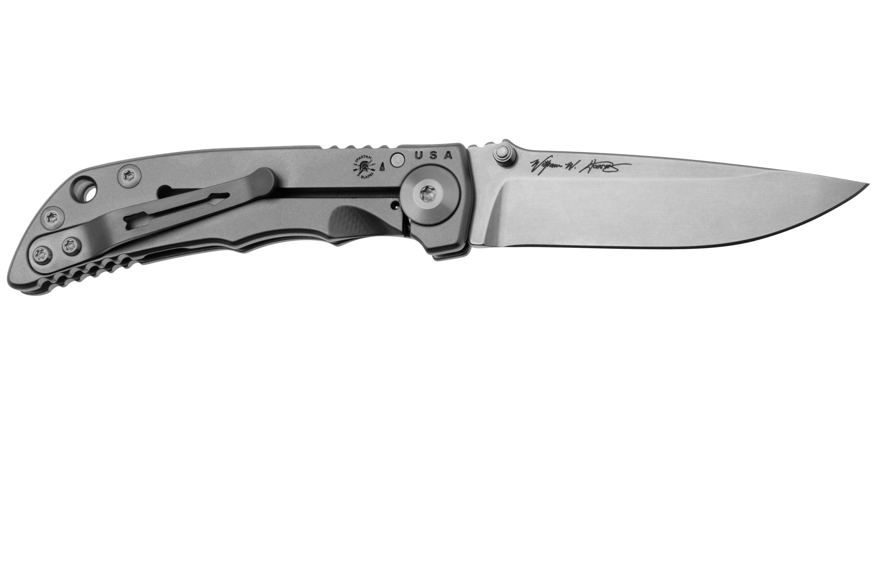 Spartan Blades Harsey Folder 3.25, SF10SW, S45VN Stonewashed 