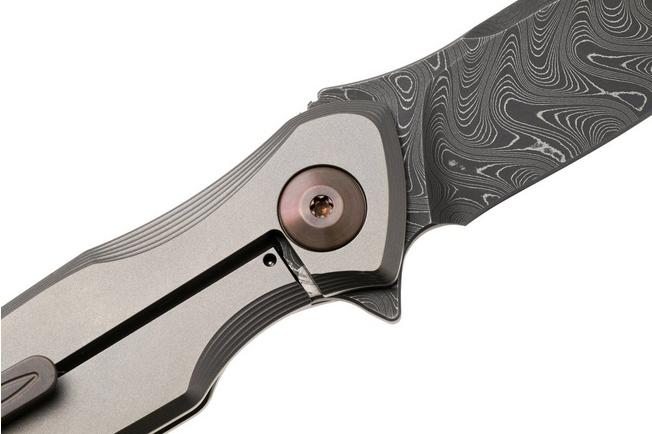 Afbeelding voor Spartan Blades Pandia SF16DMBZ Chad Nichols Damascus, Titanium, Bronze Hardware, zakmes
