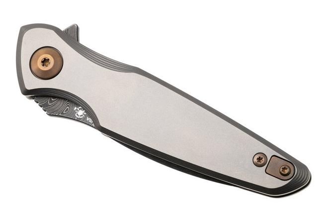 Afbeelding voor Spartan Blades Pandia SF16DMBZ Chad Nichols Damascus, Titanium, Bronze Hardware, zakmes