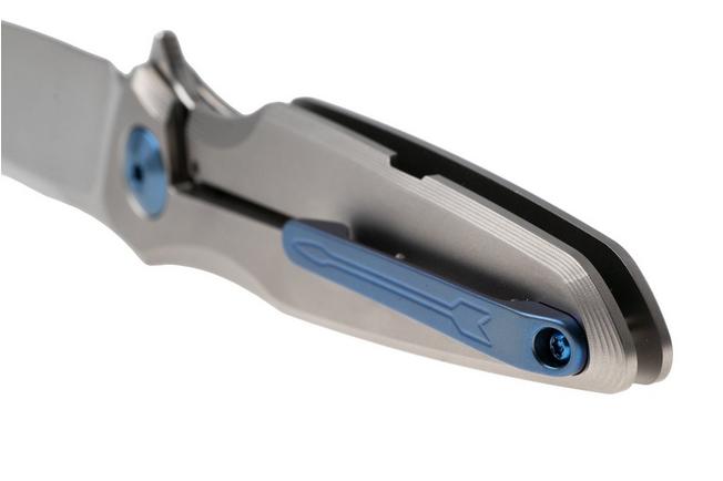 Afbeelding voor Spartan Blades Pandia SF16SWBL Stonewashed CPM MagnaCut, Titanium, Blue Hardware, zakmes