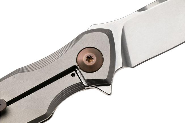 Afbeelding voor Spartan Blades Pandia SF16SWBZ Stonewashed CPM MagnaCut, Titanium, Bronze Hardware, zakmes