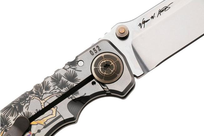 Bild für Spartan Blades Harsey Folder, Long Gunner Edition SF5CSLONGGUN, Satin CPM MagnaCut, Ronin Tactics Titanium Taschenmesser, Bill Harsey Design