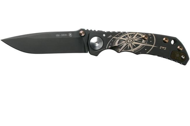 Image for Spartan Blades Harsey Folder SHF, Ti, 2019 S.E., Golden Compass