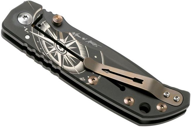 Image for Spartan Blades Harsey Folder SHF, Ti, 2019 S.E., Golden Compass