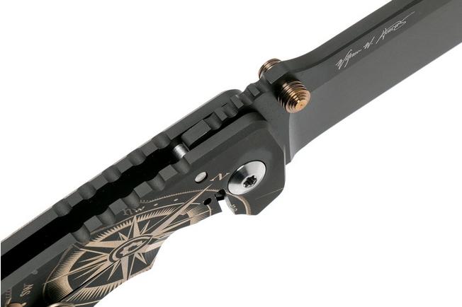 Image for Spartan Blades Harsey Folder SHF, Ti, 2019 S.E., Golden Compass