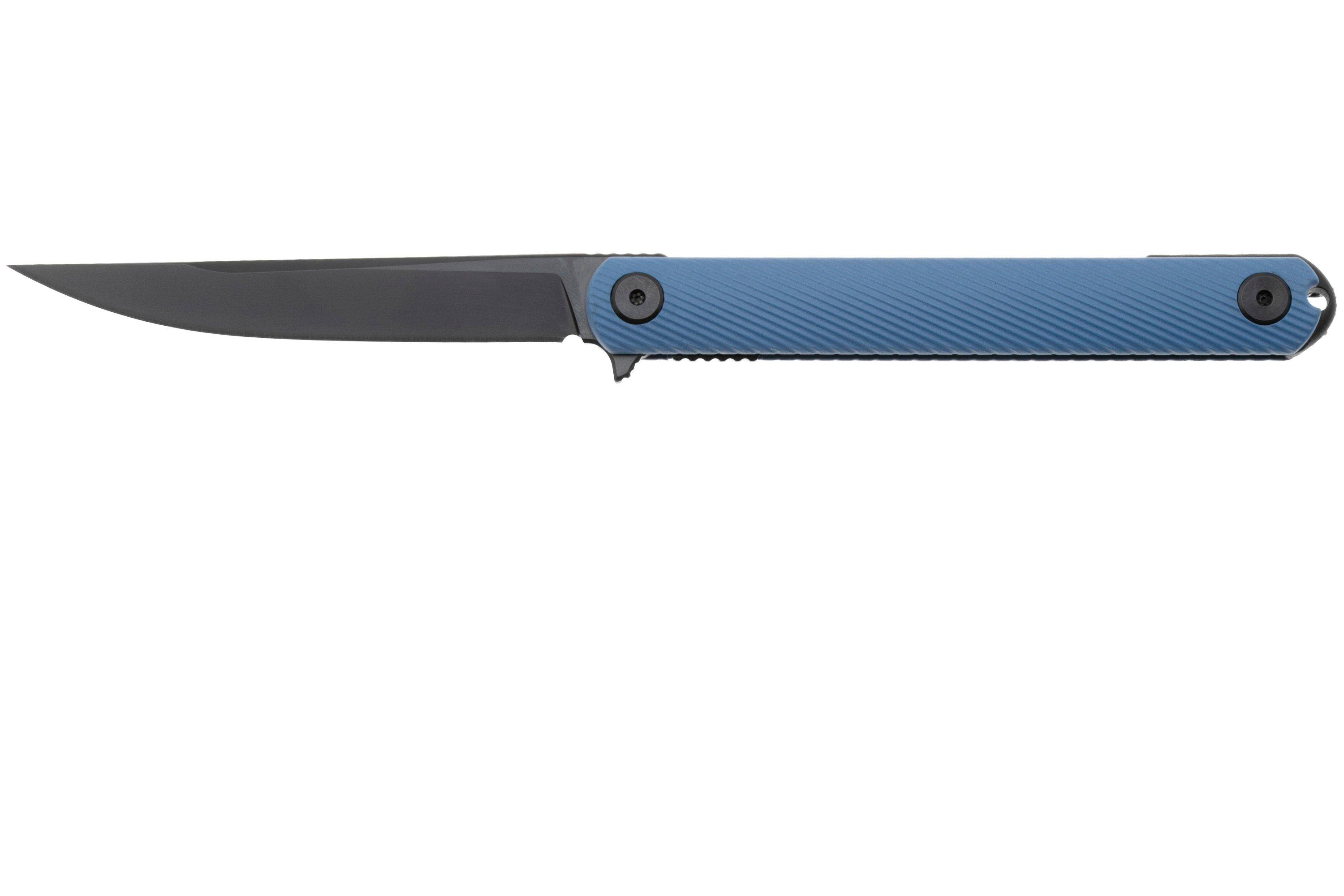 Spartan Blades Nemec Folder SFBL12BL, Black PVD CPM S35VN, Blue