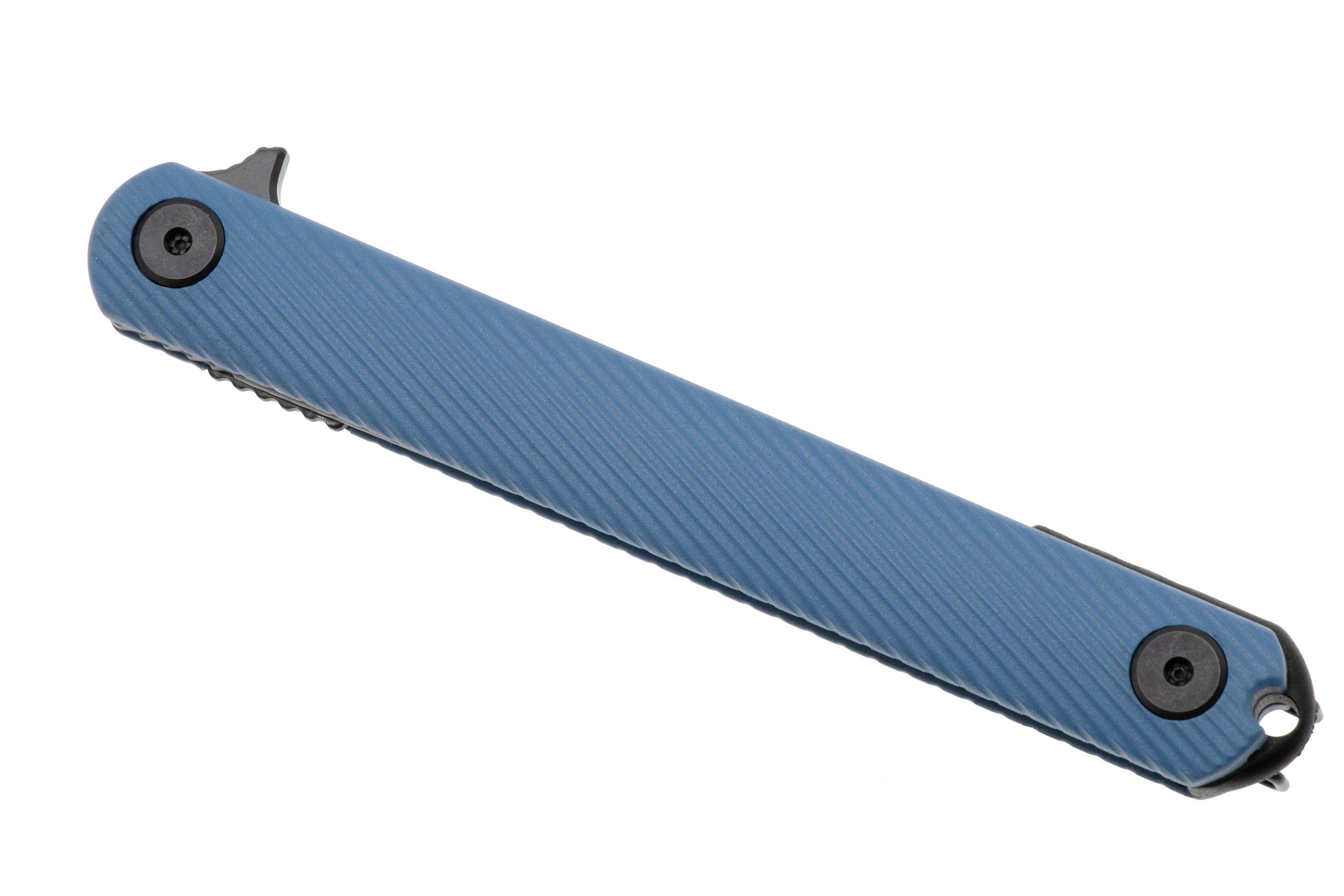 Spartan Blades Nemec Folder SFBL12BL, Black PVD CPM S35VN, Blue