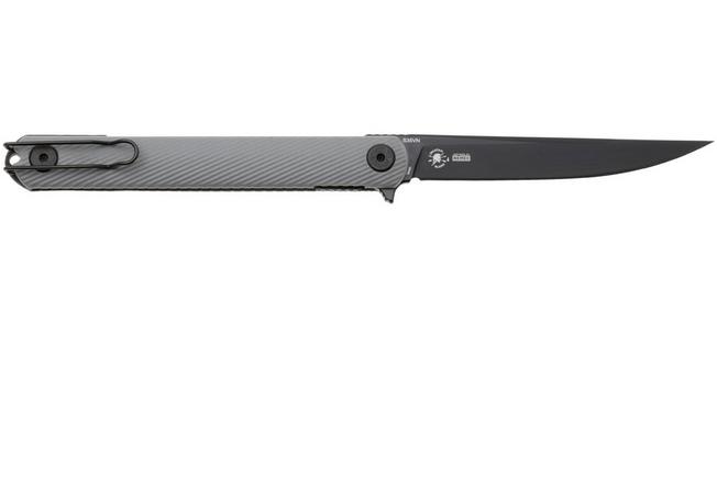 Immagine per Spartan Blades Nemec Folder SFBL12GY, Black PVD CPM S35VN, Gray Sculpted GFN coltello da tasca, Ondřej Němec design