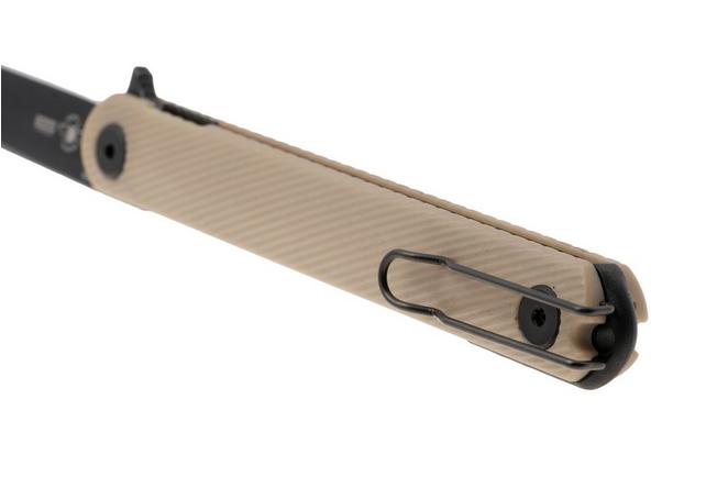 Immagine per Spartan Blades Nemec Folder SFBL12TN, Black PVD CPM S35VN, Tan Sculpted GFN coltello da tasca, Ondřej Němec design