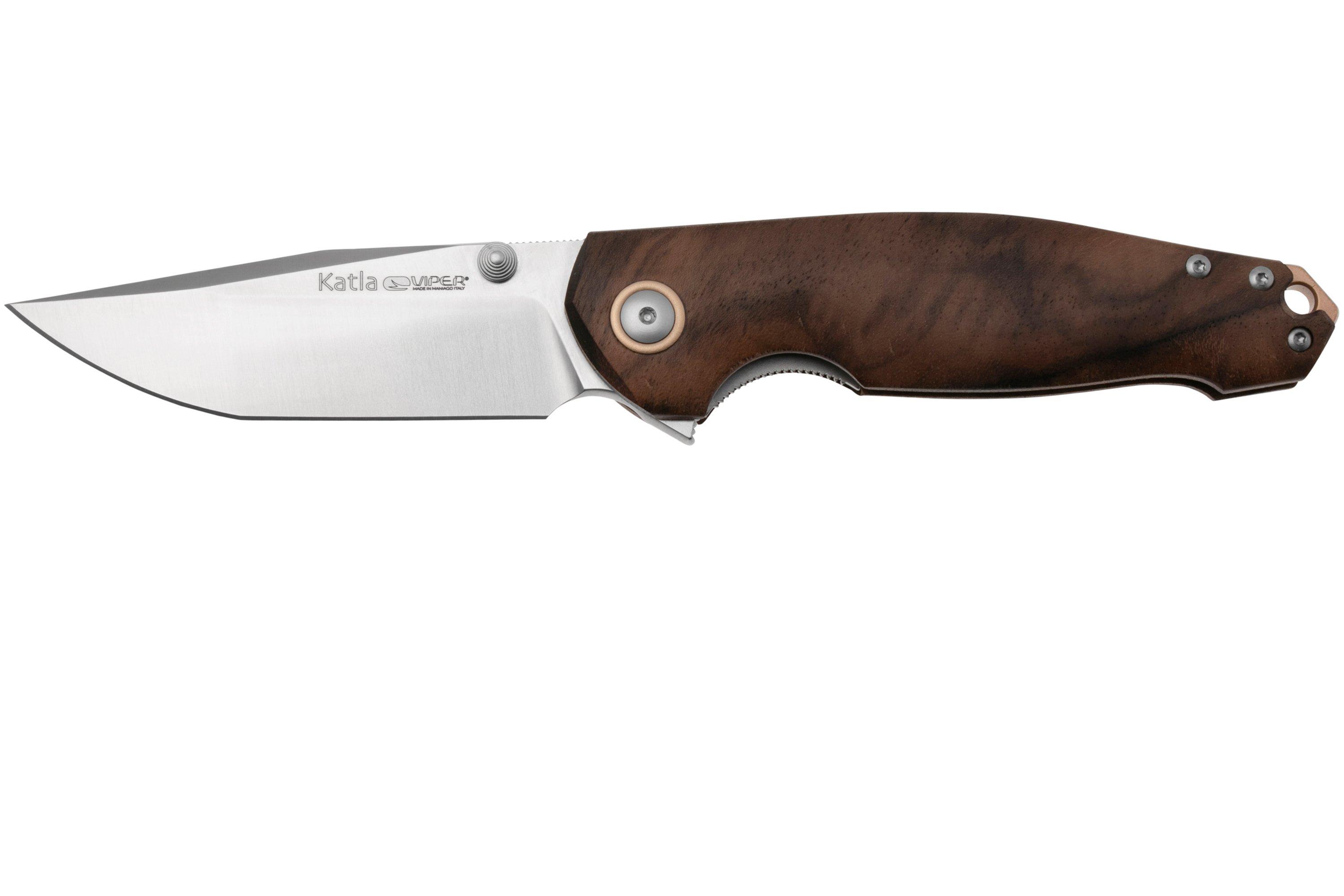 Viper Katla V5985NO Satin Böhler M390, Walnut Wood, pocket knife
