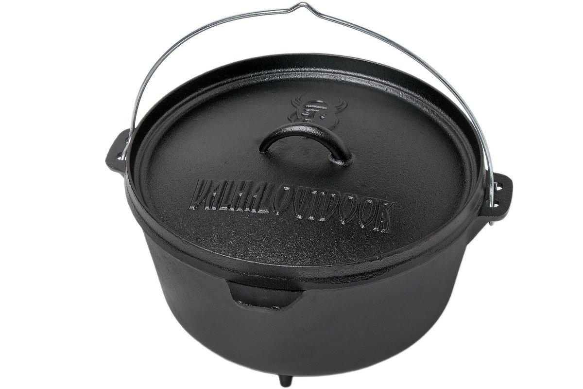 Valhal Outdoor Dutch Oven 8 litre with feet Advantageously shopping