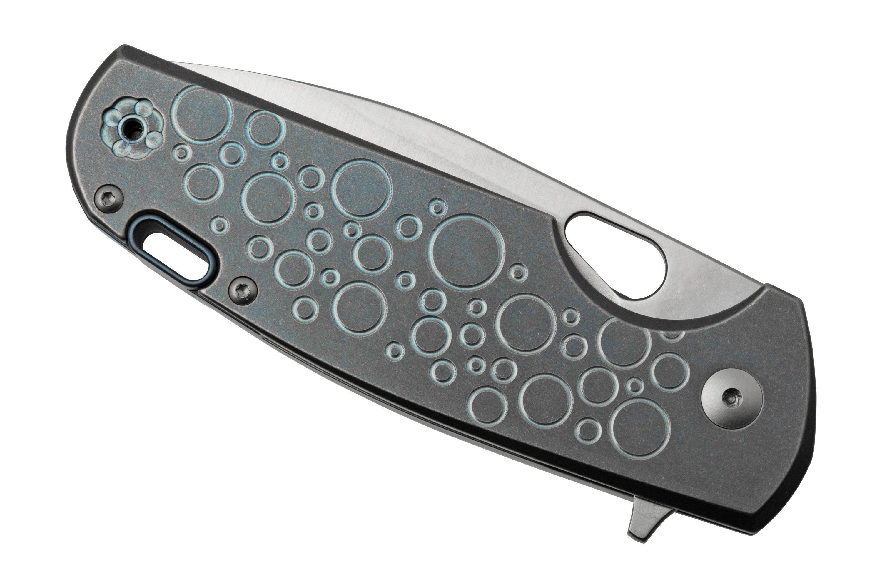 Viper Kyomi V5933RBL, CPM 20CV Satin Blue Titanium Circle, zakmes