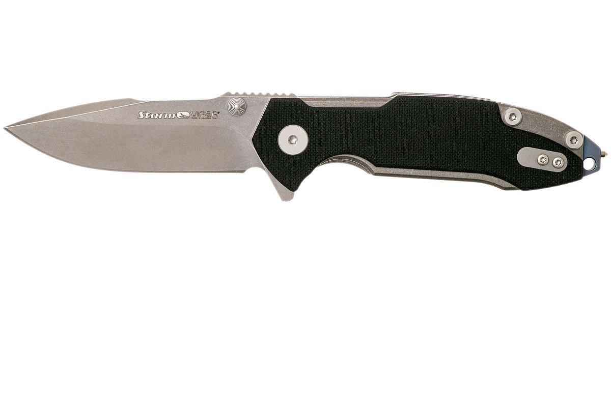 Viper Storm V5956GB Black G10 - Stonewashed, Rick Hinderer Design