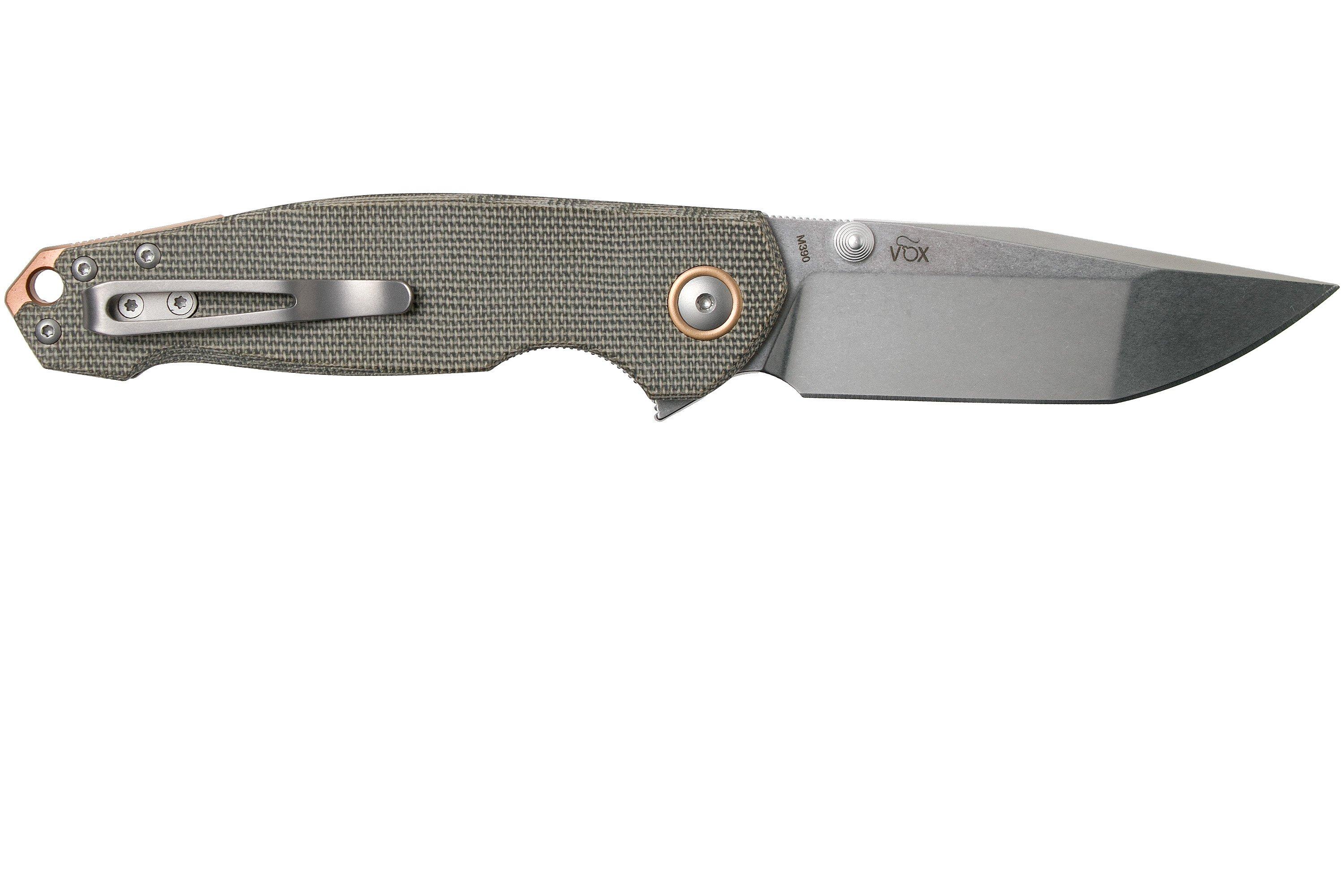 Viper Katla V5982CG Stonewashed, Green Micarta pocket knife