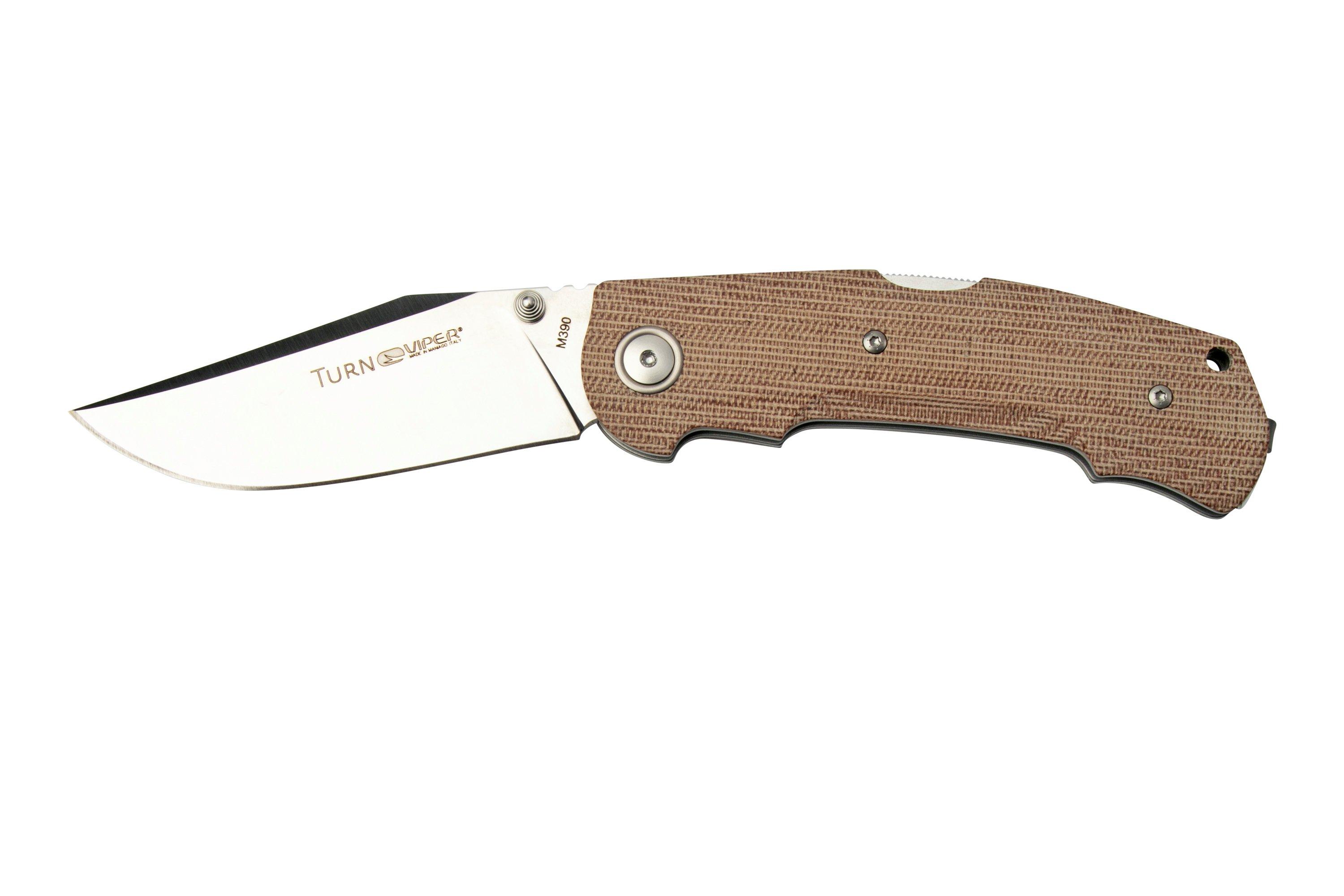 Viper Turn V5988CN Natural Canvas Micarta navaja, Fabrizio