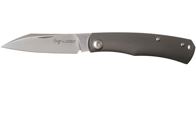 Viper Hug V5990TI Titanium Plain pocket knife, Sacha Thiel design 