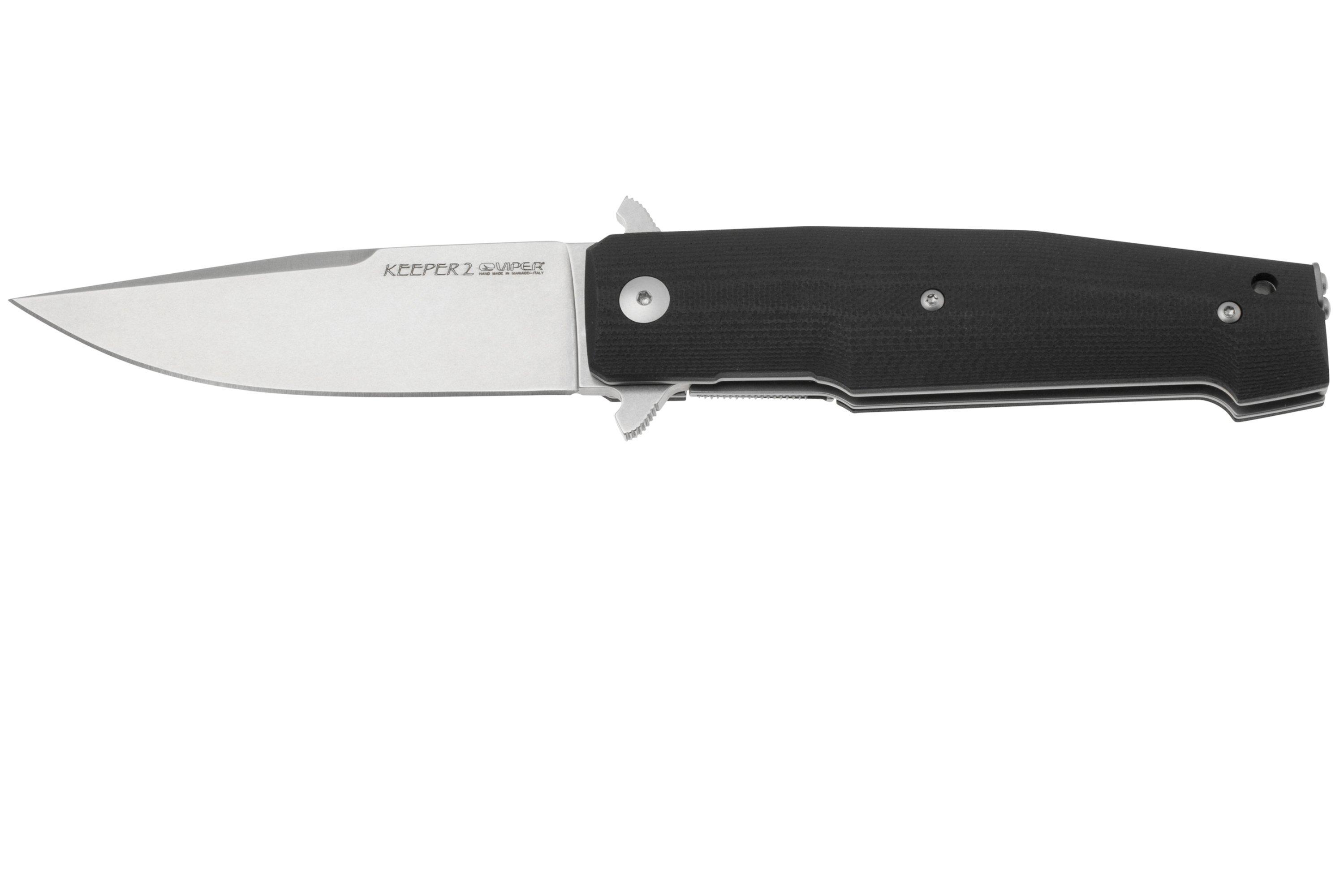 Viper Keeper 2 V6000GB Stone Washed Elmax, Black G10, Taschenmesser