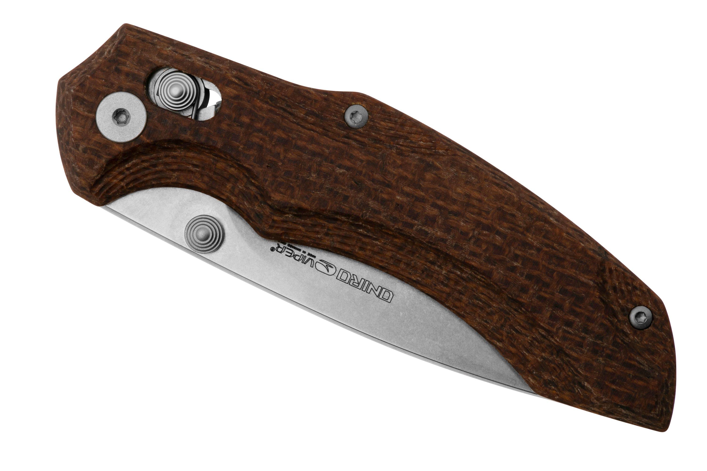 Viper Oniro V6012IM Brown Burlap Micarta zakmes, Denis Simonutti design ...