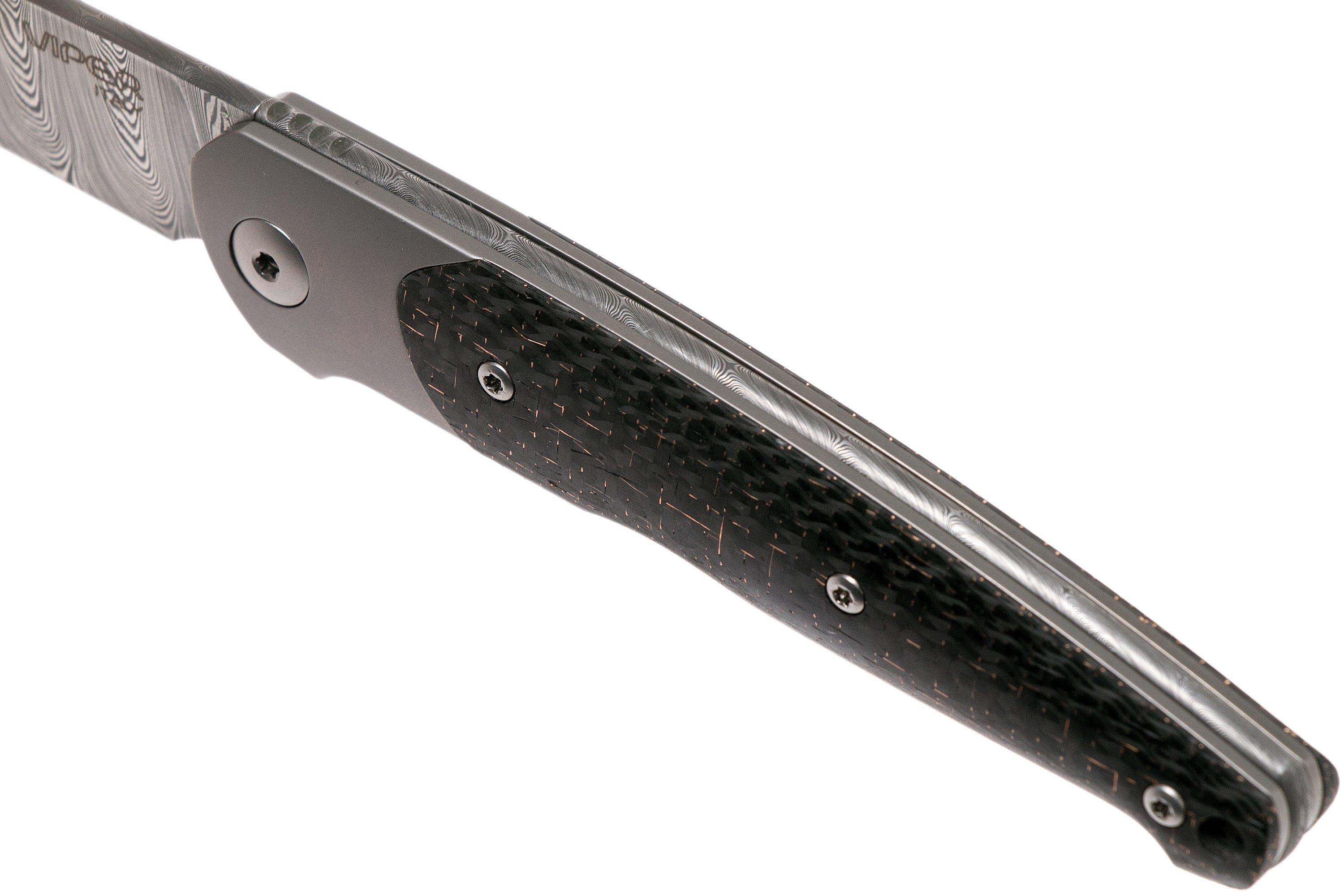 Viper Key VA5978FCB Bolster Damascus Copper Carbon fibre navalha ...