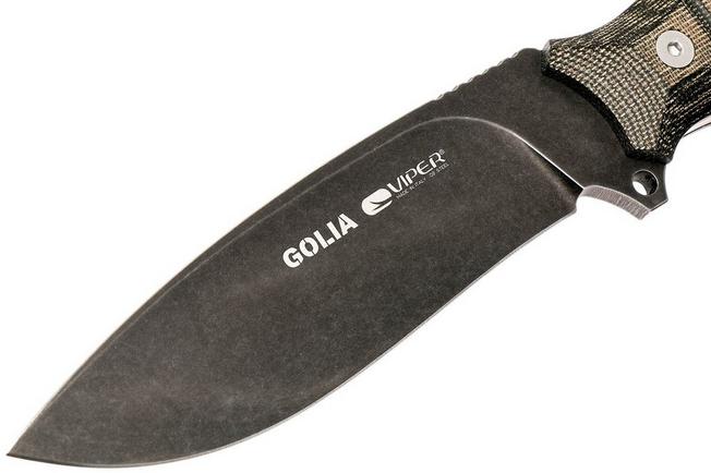 Viper Golia Evolution 4003ECB D2, schwarzes Micarta, feststehendes  