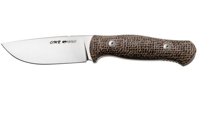 Afbeelding voor Viper GMR VT4070MIN Satin Hybrid Cryo, Natural Jute Micarta, vaststaand mes, Fabrizio Silvestrelli design