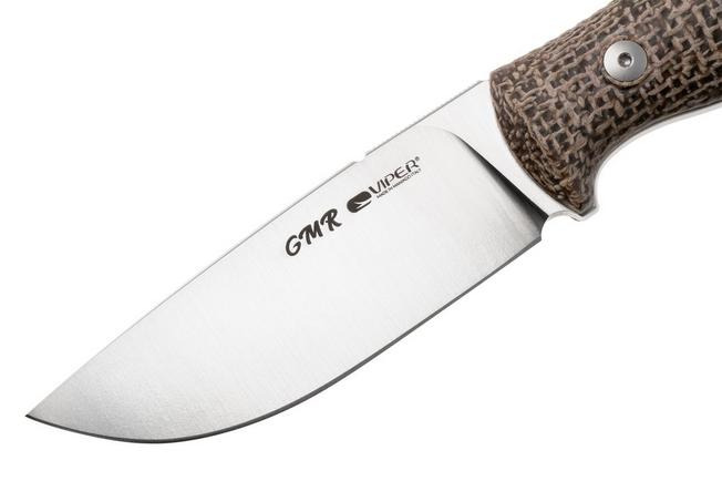 Afbeelding voor Viper GMR VT4070MIN Satin Hybrid Cryo, Natural Jute Micarta, vaststaand mes, Fabrizio Silvestrelli design