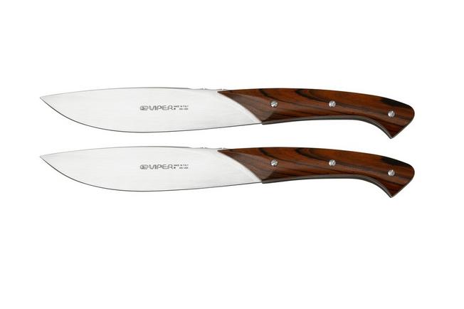 Opinel T001515, steak knife set, Esprit Sud, olive wood