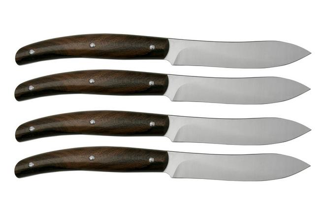 Viper Costata VT7502-04ZI, set di coltelli da bistecca da 4 pezzi, legno di  ziricote