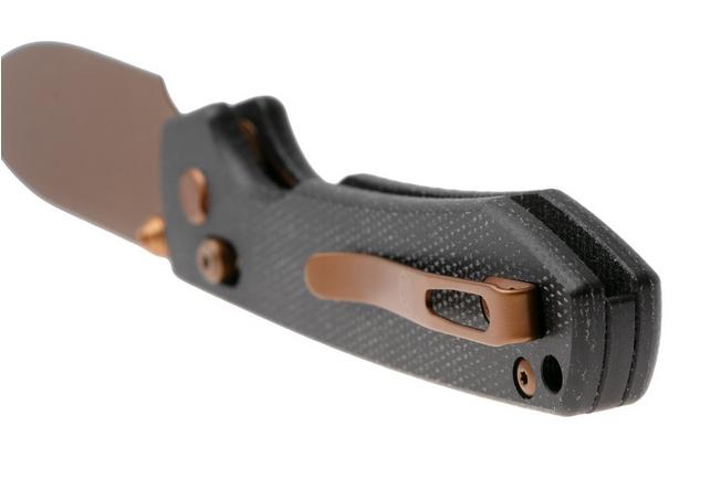 Afbeelding voor Vosteed Raccoon A0539 Copper Dune PVD 14C28N, Black Micarta, zakmes, Yue Dong design