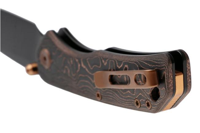 Afbeelding voor Vosteed Marten 330 A1619 Blackwashed 154CM, Copper Carbon Fiber, zakmes