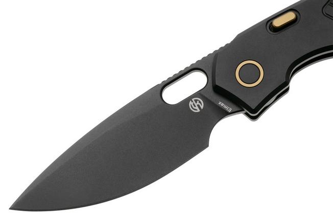 Afbeelding voor Vosteed Psyop A2201 Blackwashed Elmax, Black Titanium, zakmes, Tuffknives design