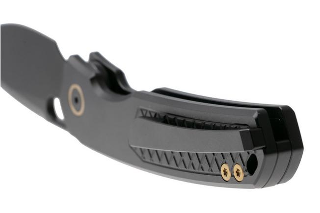 Afbeelding voor Vosteed Psyop A2201 Blackwashed Elmax, Black Titanium, zakmes, Tuffknives design