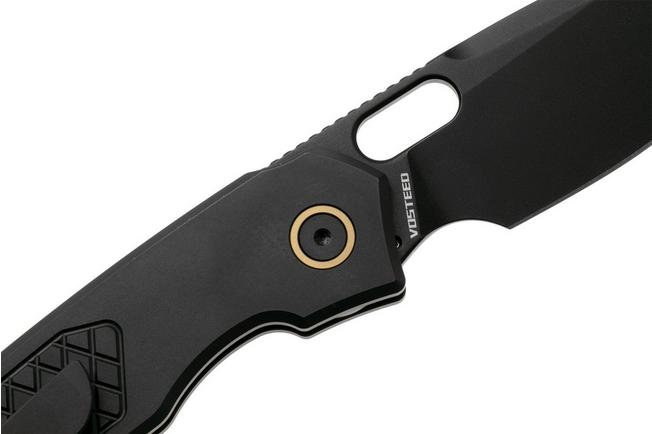 Afbeelding voor Vosteed Psyop A2201 Blackwashed Elmax, Black Titanium, zakmes, Tuffknives design